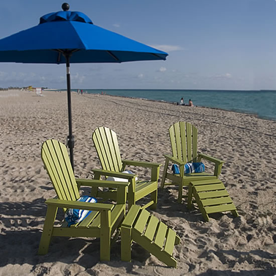POLYWOOD® South Beach Chairs & Ottomans Set