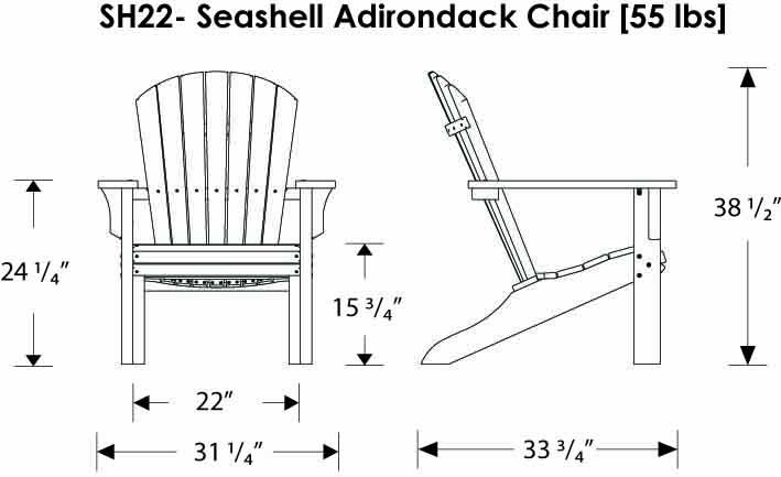 POLYWOOD® Seashell Adirondack Chair