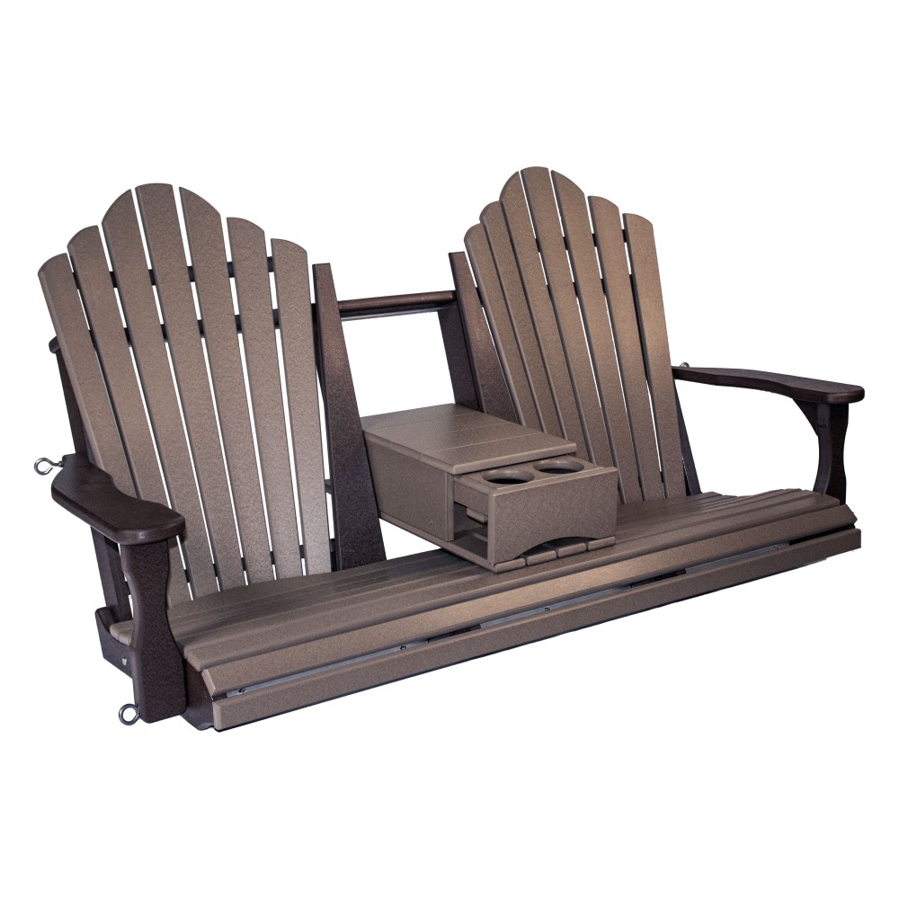 Amish Poly Snuggle-Back 5 ft Swing w/ Stainless Steel Chain w/ Console