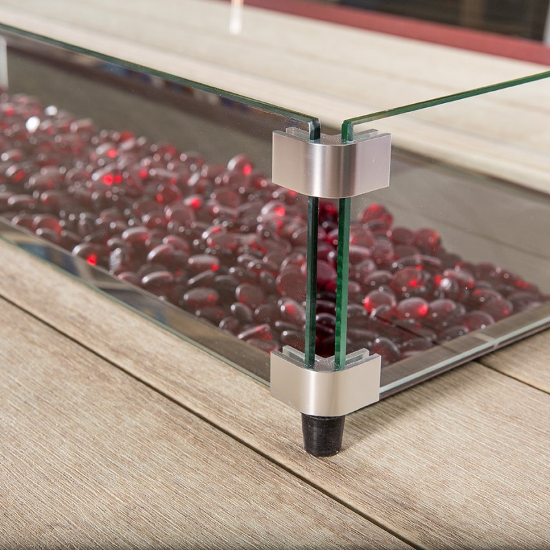 Finch Amish Poly 46 in x 48 in SummerSide Fire Dining Table