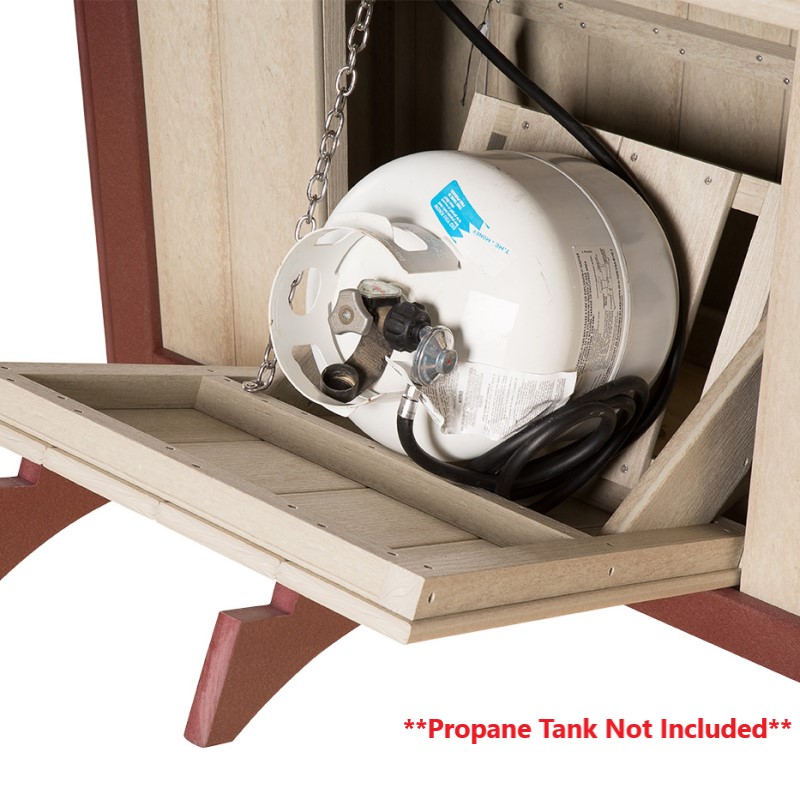 Finch Amish Poly 46 in x 48 in SummerSide Fire Dining Table