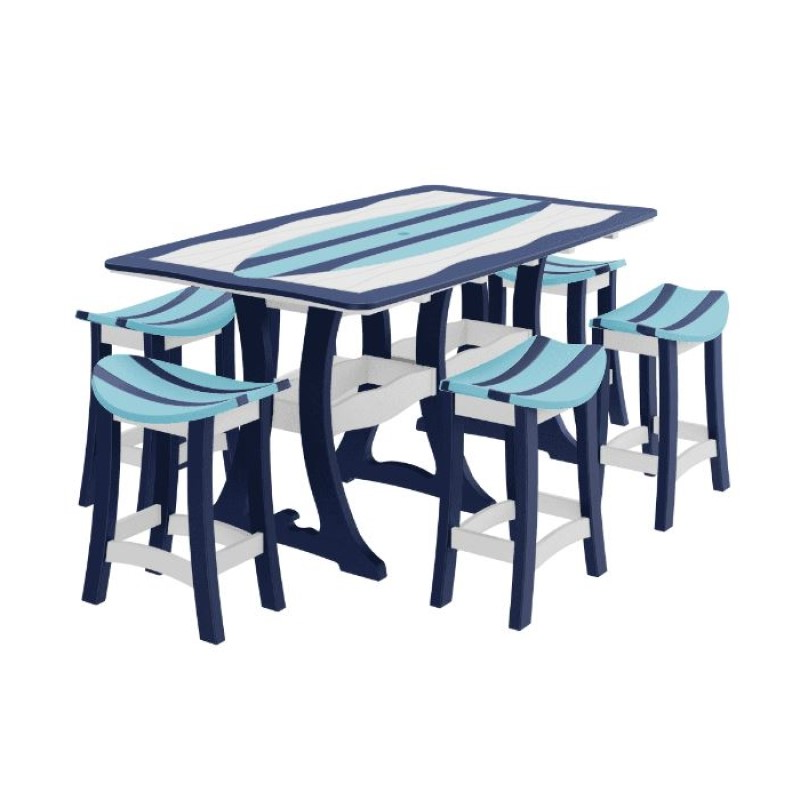 Finch Amish Poly Wave Surfboard Bar Stool