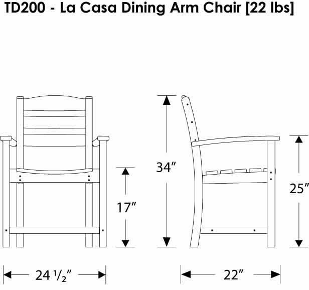 POLYWOOD La Casa Cafe Arm Chair