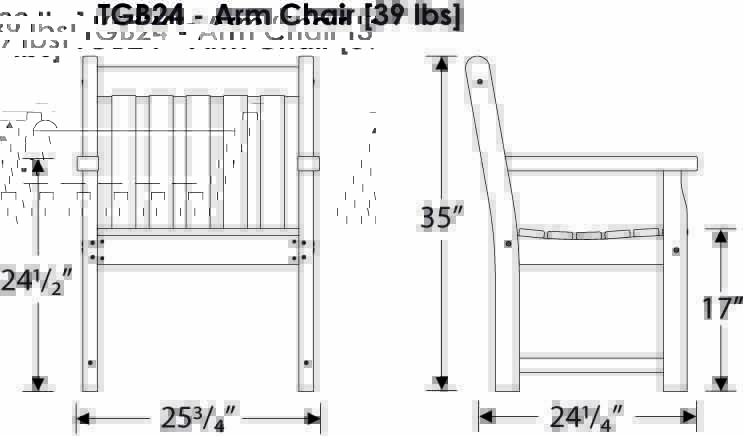 POLYWOOD Traditional Garden Arm Chair