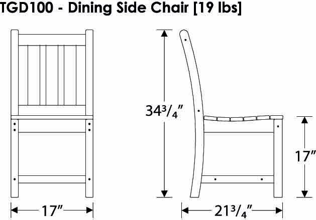 POLYWOOD Traditional Garden Side Chair