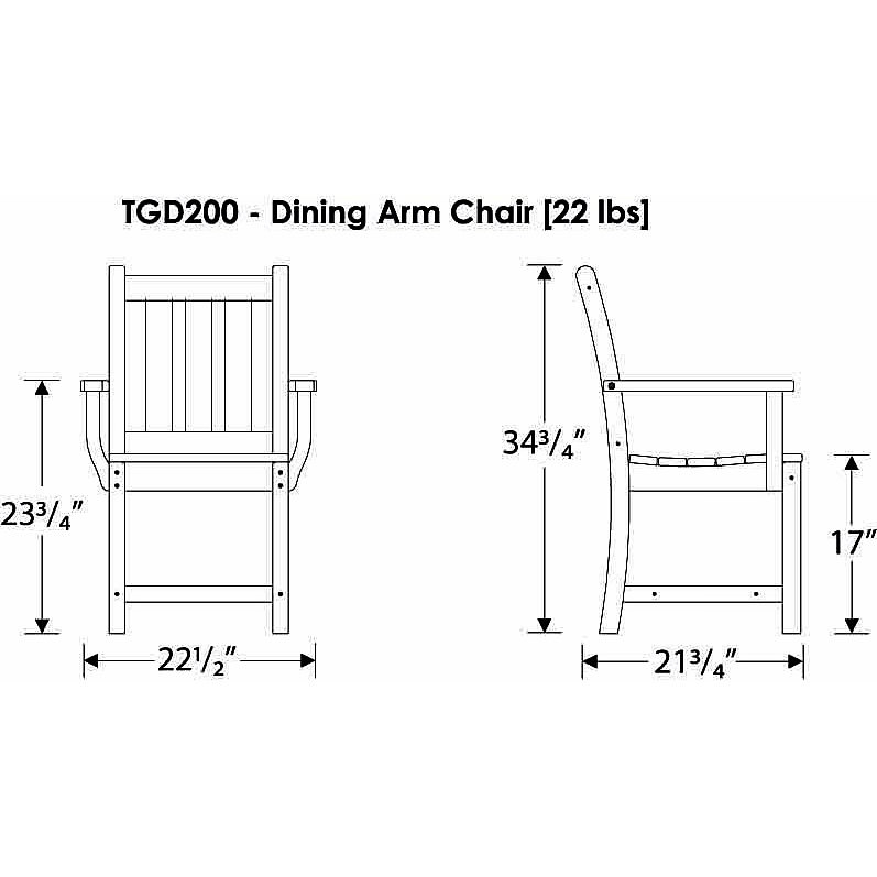 POLYWOOD Traditional Garden 5-Piece Dining Set