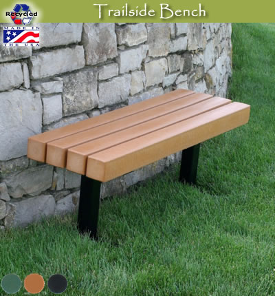 Frog Furnishings Trailside 8 ft Backless Bench