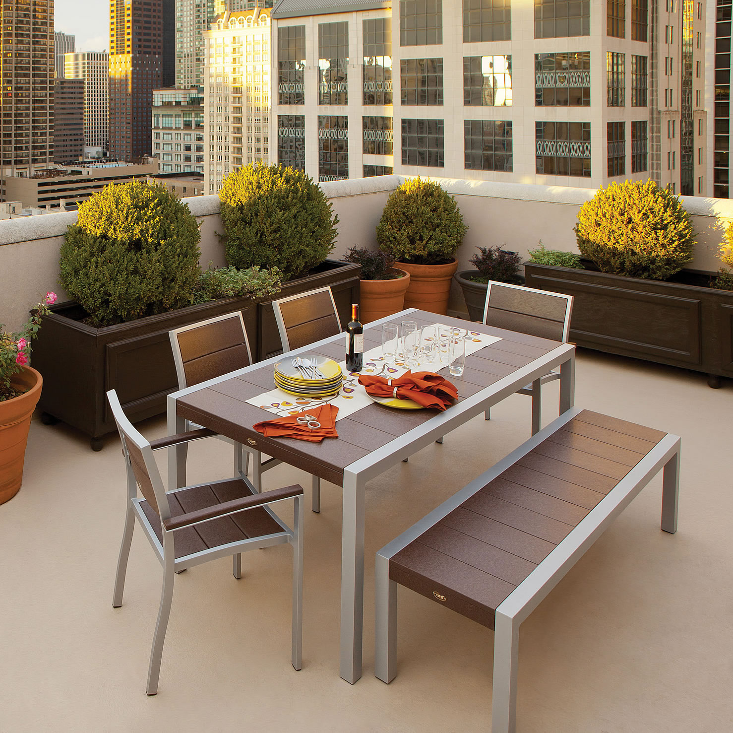 Trex® Outdoor Furniture Surf City 36 x 73 In Dining Table