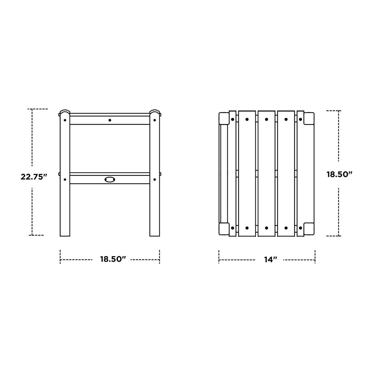 POLYWOOD Adirondack Glider Chair & Ottoman Outdoor Seating Set