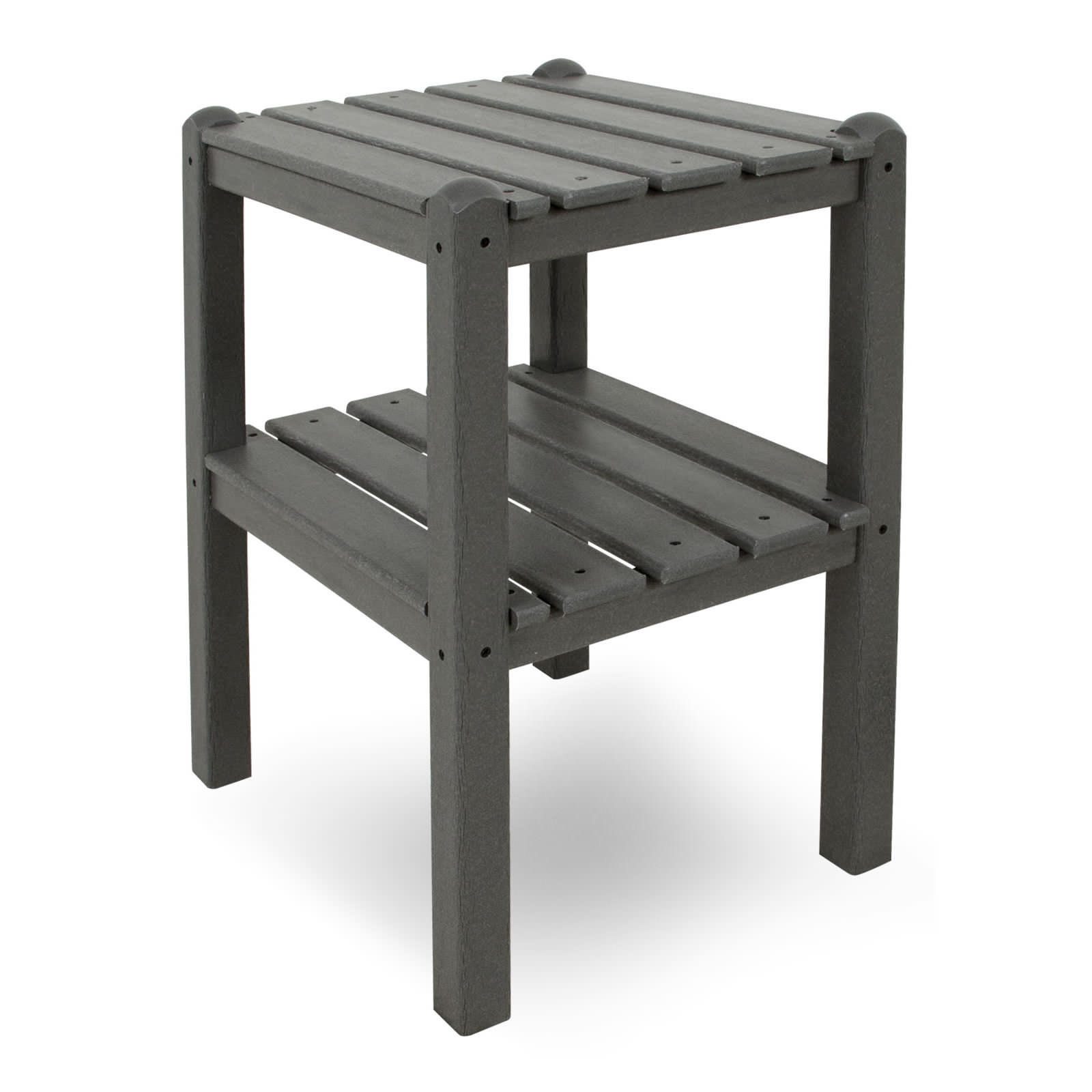 POLYWOOD Two-Shelf Side Table