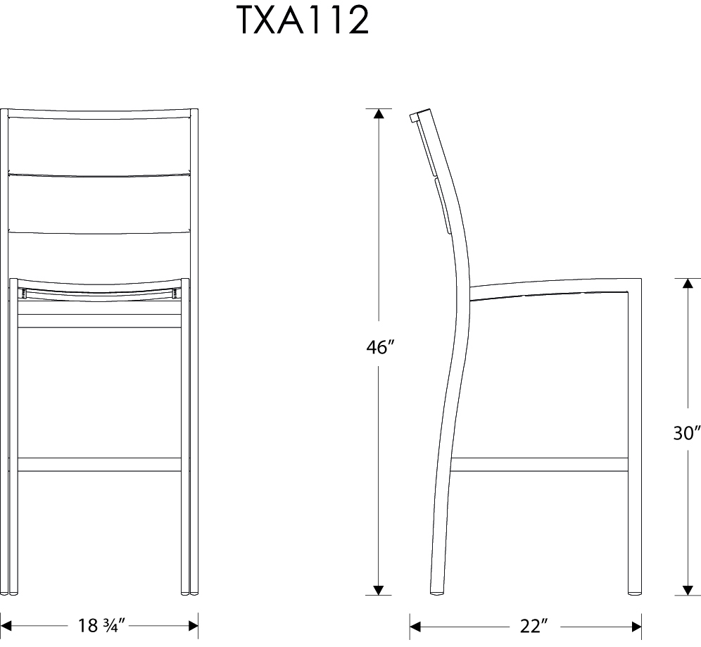 Trex® Outdoor Furniture Surf City Bar Side Chair