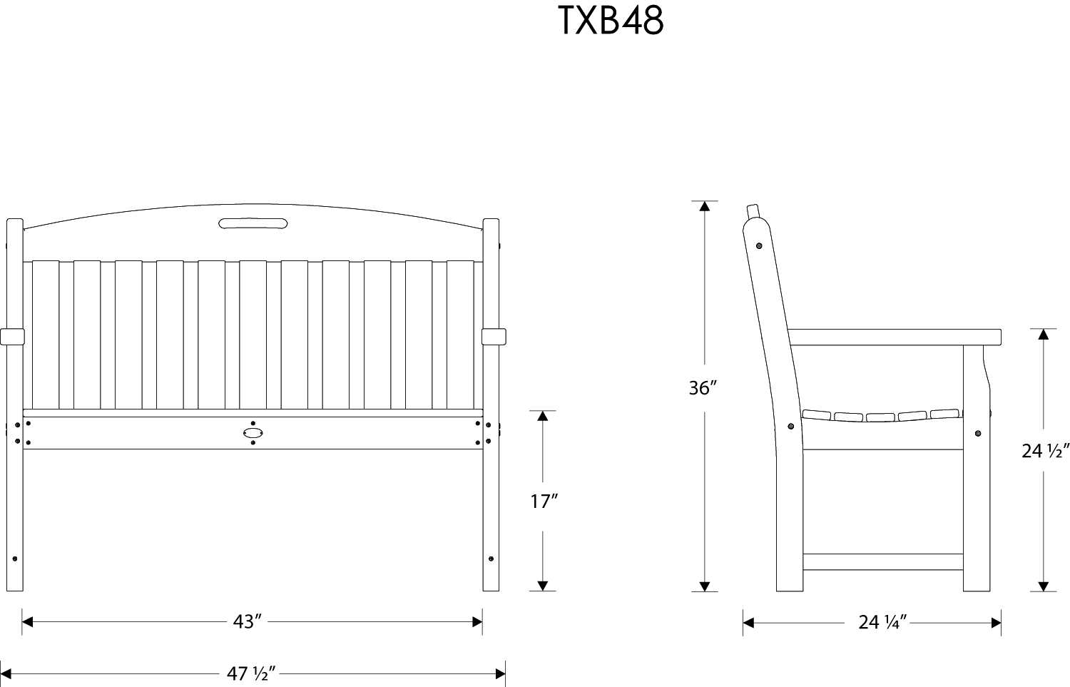 Trex® Outdoor Furniture Yacht Club 48 in Bench