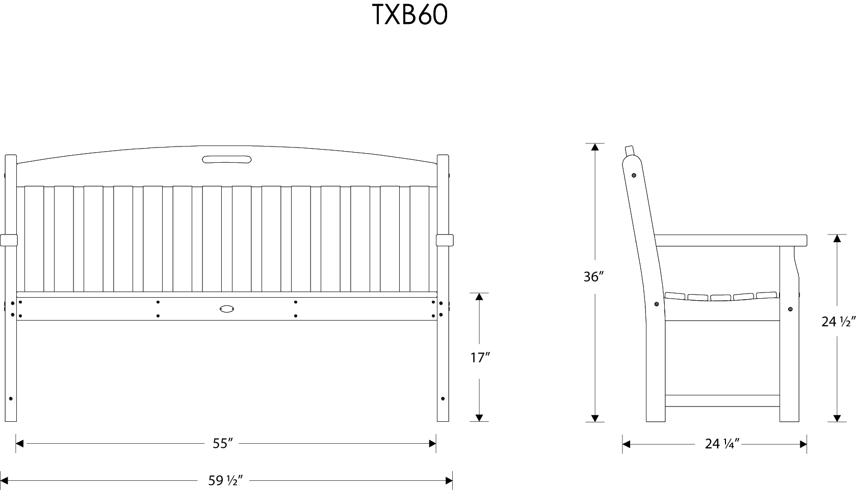 Trex® Outdoor Furniture Yacht Club 60 In Bench