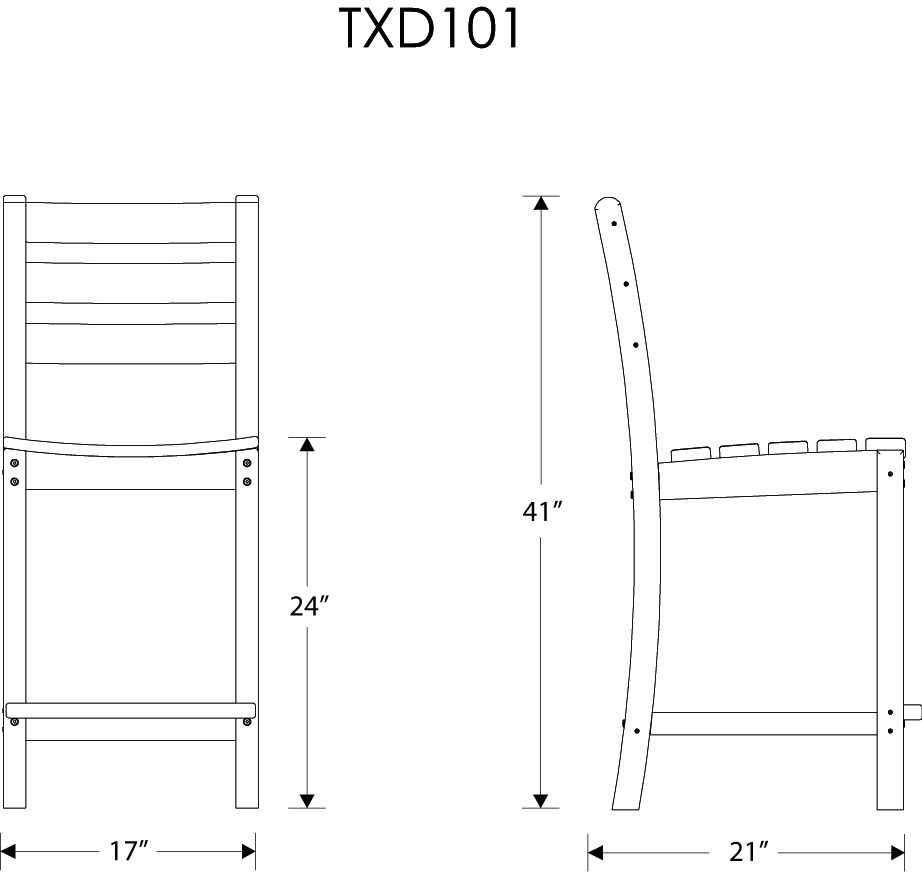 Trex® Outdoor Furniture Surf City Counter Side Chair