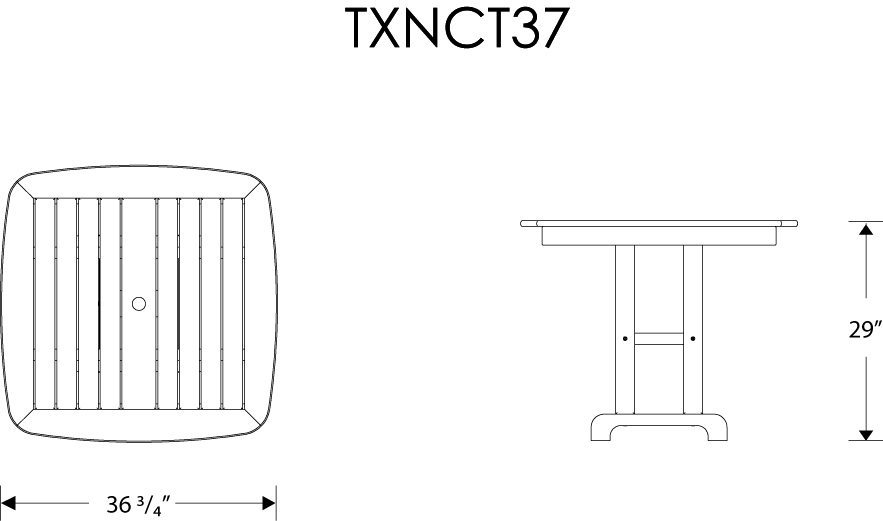 Trex® Outdoor Furniture Yacht Club 37 in Dining Table