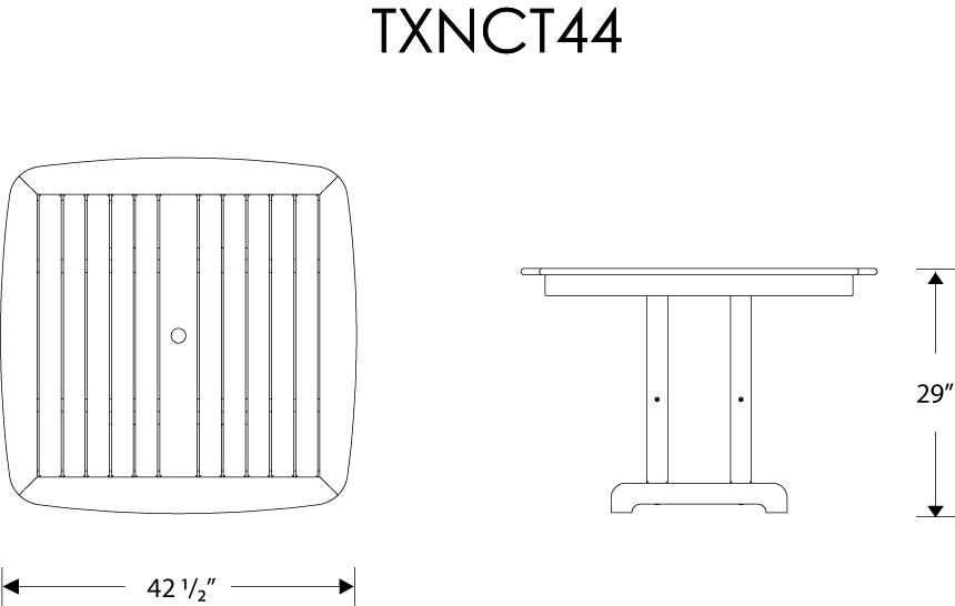 Trex® Outdoor Furniture Yacht Club 44 in Dining Table