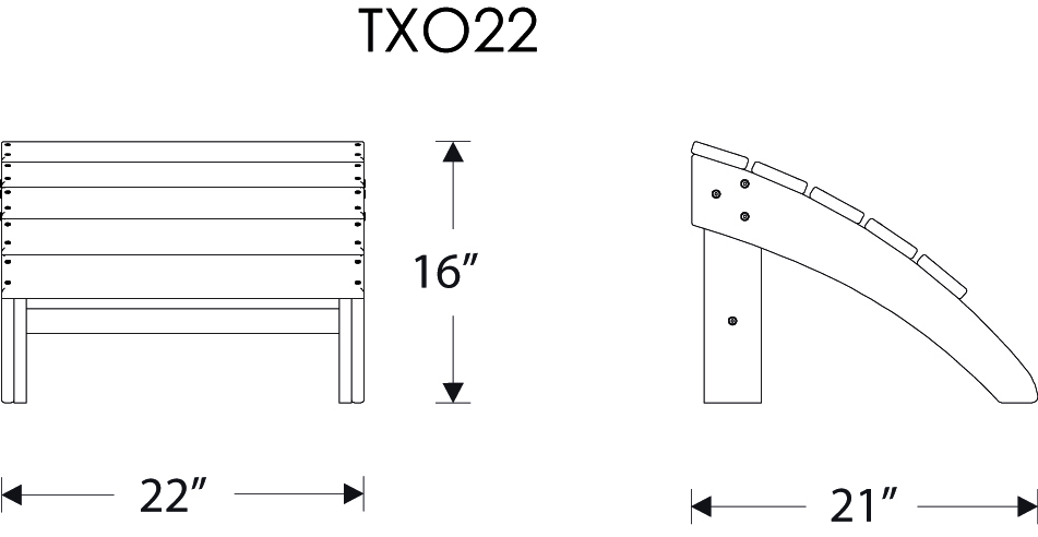 Trex® Cape Cod Adirondack Chair and Ottoman Seating Set