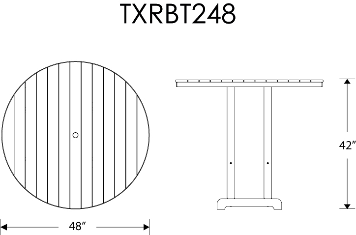 Trex® Outdoor Furniture Monterey Bay 48 in Round Bar Table