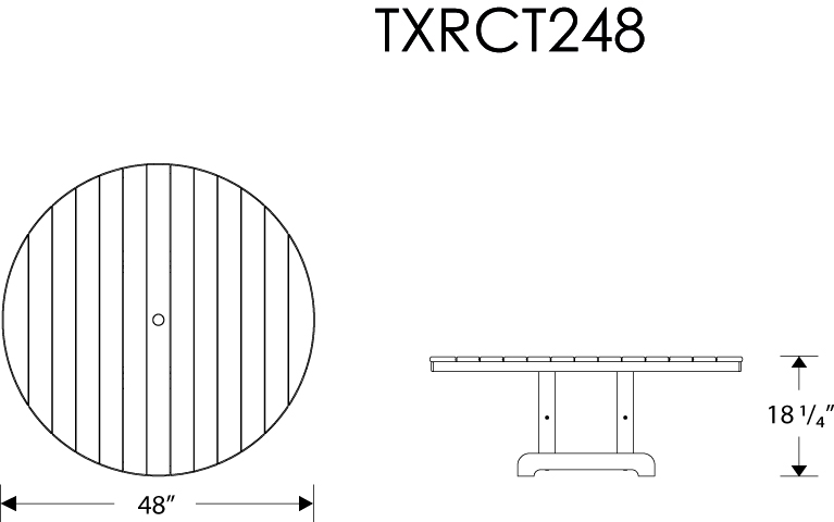 Trex® Outdoor Furniture Cape Cod 48 in Round Conversation Table