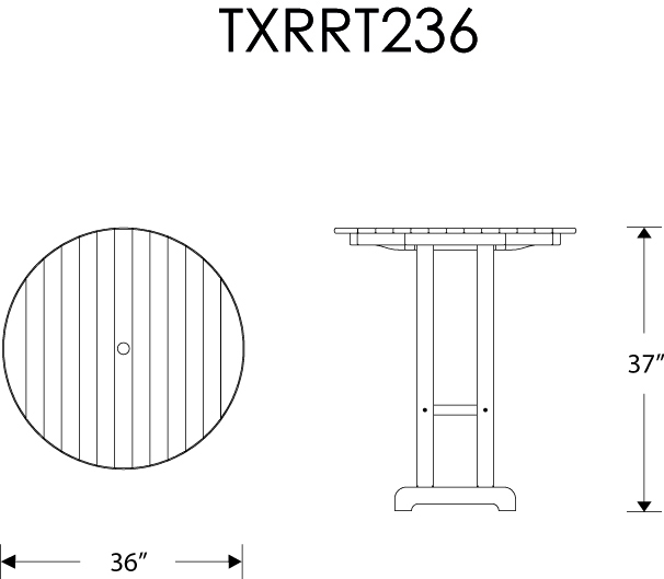 Trex® Outdoor Furniture Monterey Bay 36 in Counter Table