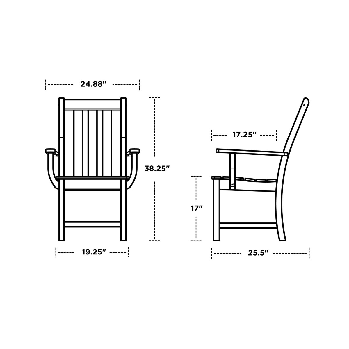 POLYWOOD Vineyard Dining Arm Chair