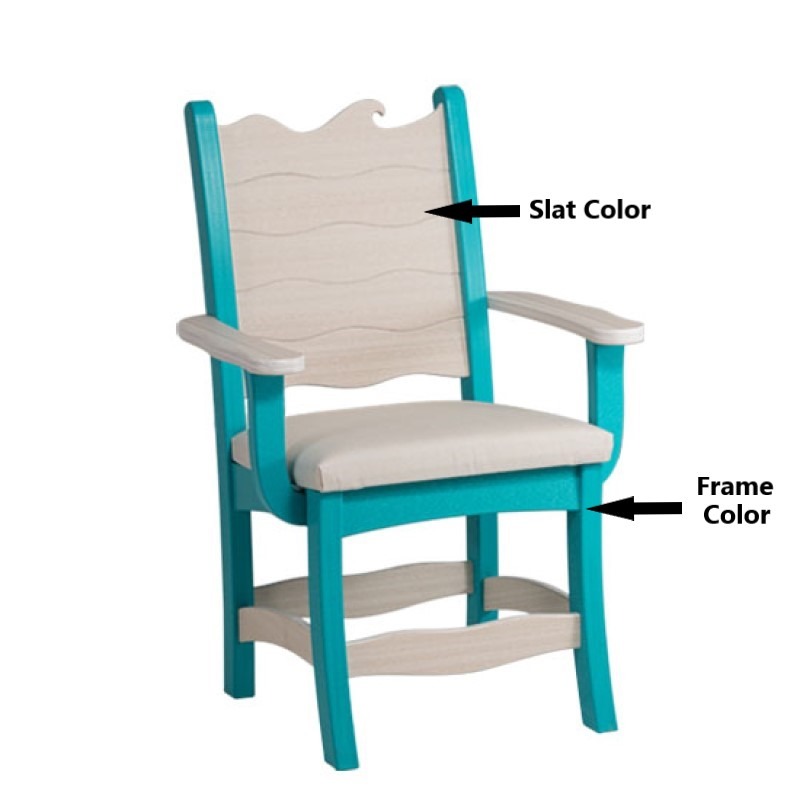 Finch Amish Poly Wave Cushion Dining Chair w/ Arms