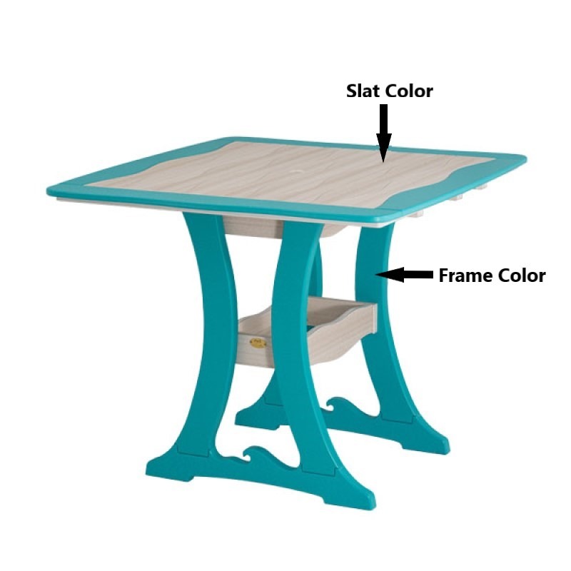 Finch Amish Poly 42 in x 72 in Wave Dining Table