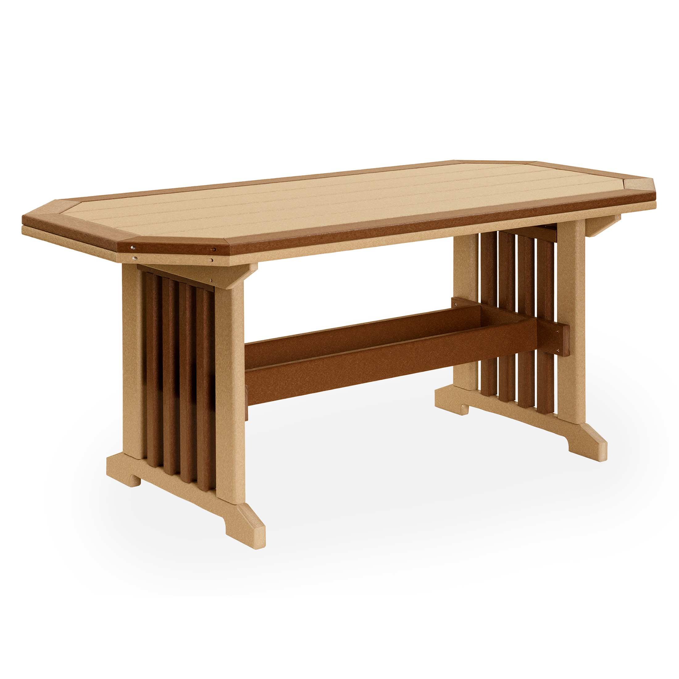 Finch Amish Poly 35 in x 48 in Mission Table w/ Border