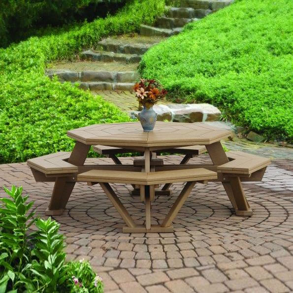 Finch Amish Poly Octagon Picnic Table