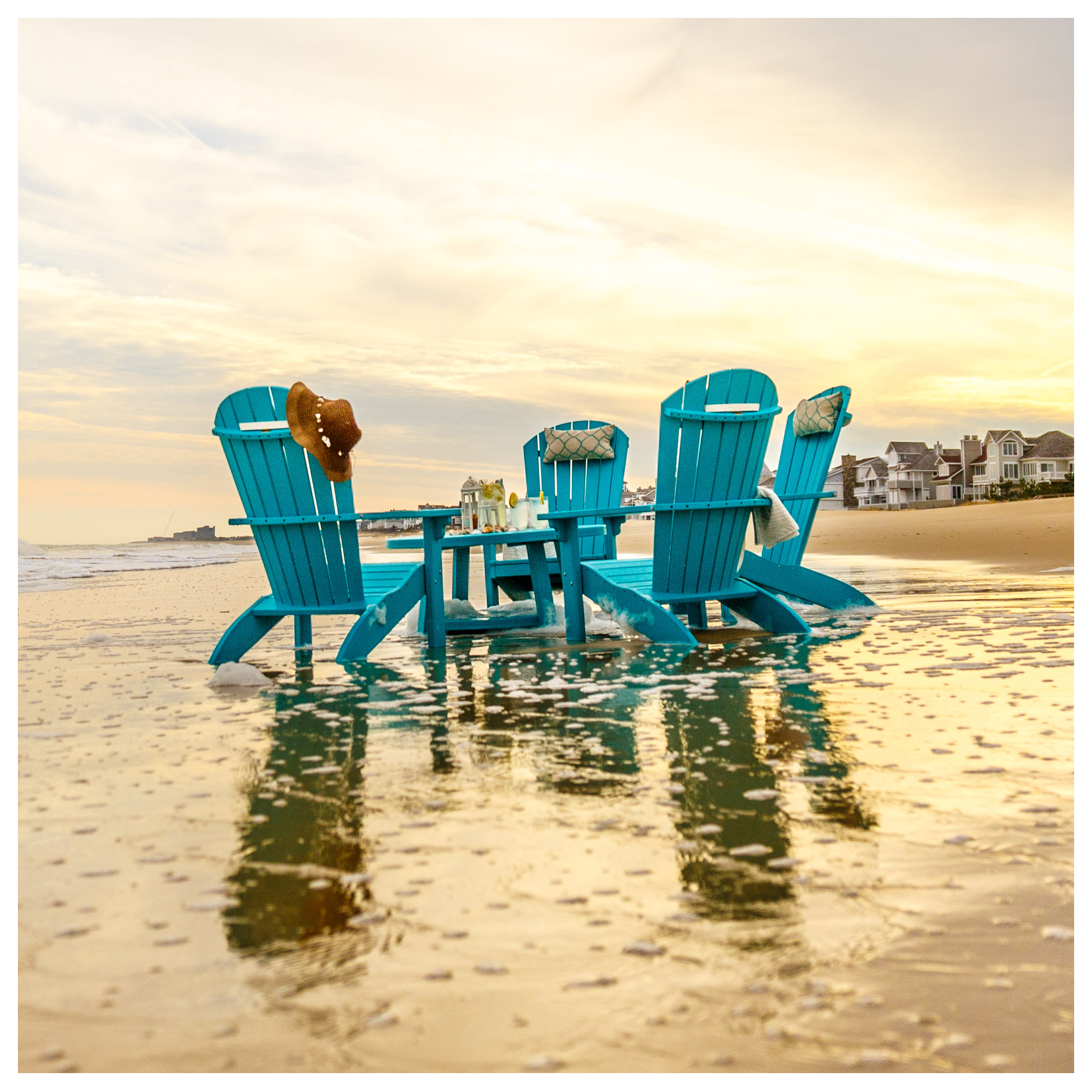 Finch Amish Poly SeaAira Adirondack Chair