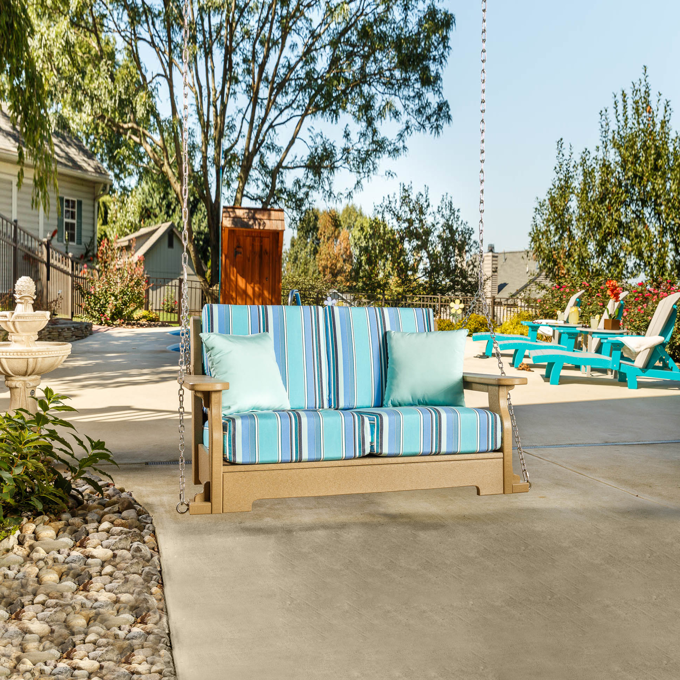 Finch Amish Poly Van Buren Deep Seating Swing