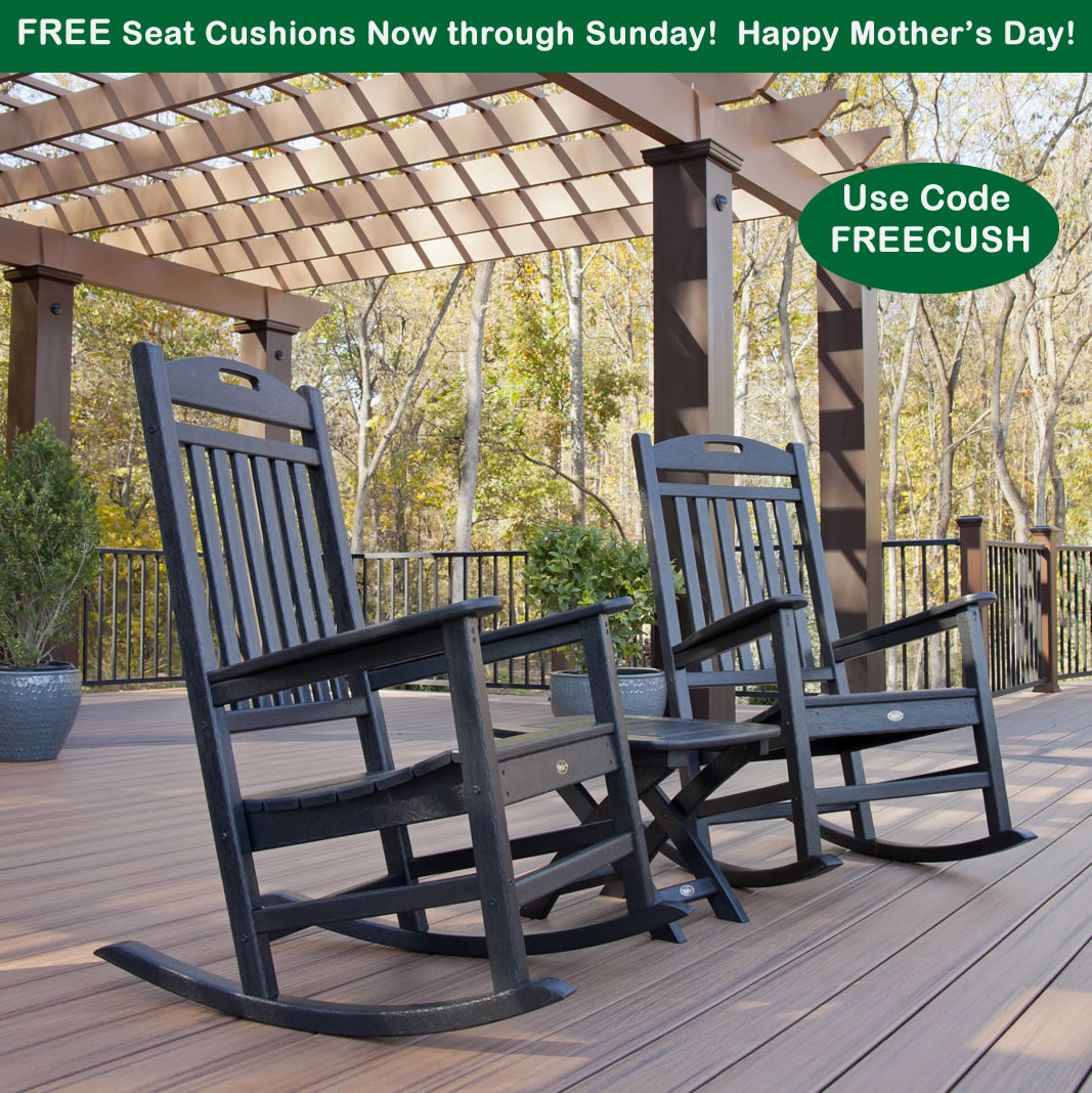 Trex® Outdoor Furniture Yacht Club Rocker 3 Piece Set